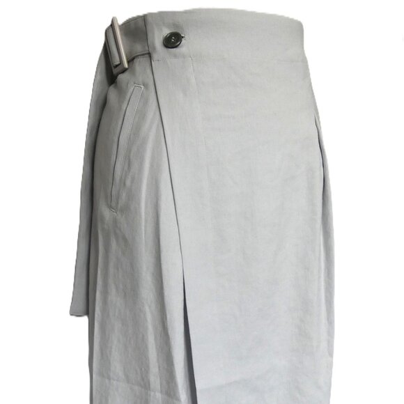 Issey Miyake Maxi Wrap Skirt in Light Gray Size 2 USA Small - Picture 1 of 16